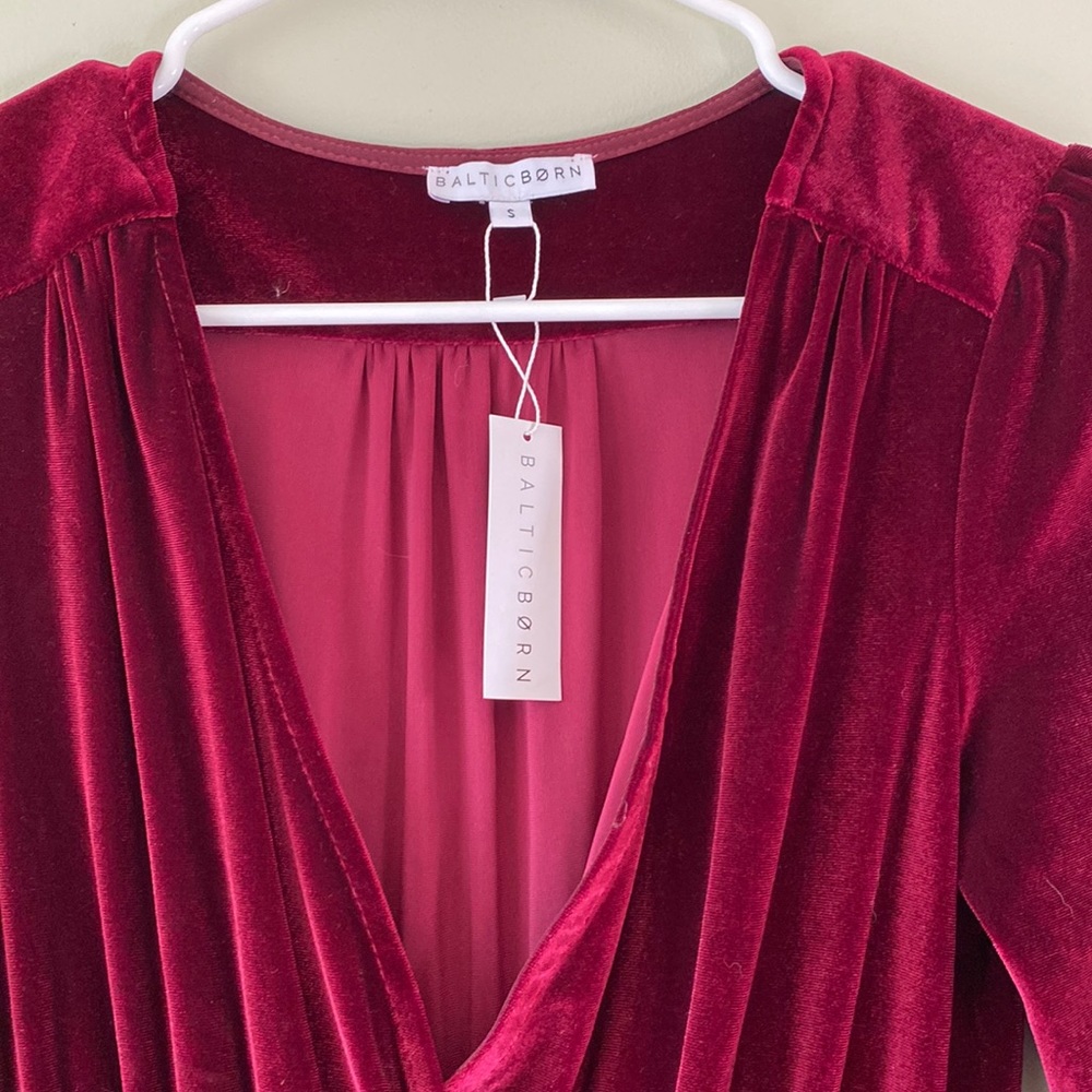 Burgundy Baltic Born Velvet Dress